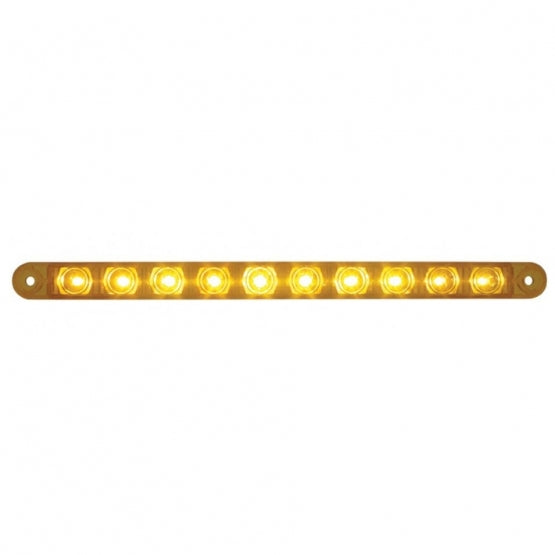 10 LED 9" Turn Signal Light Bar - Amber LED/Amber Lens - View 1