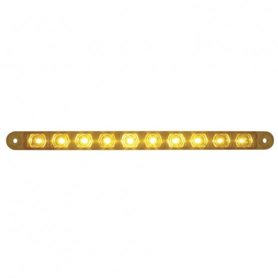 10 LED 9" Turn Signal Light Bar - Amber LED/Amber Lens (Bulk) - View 1