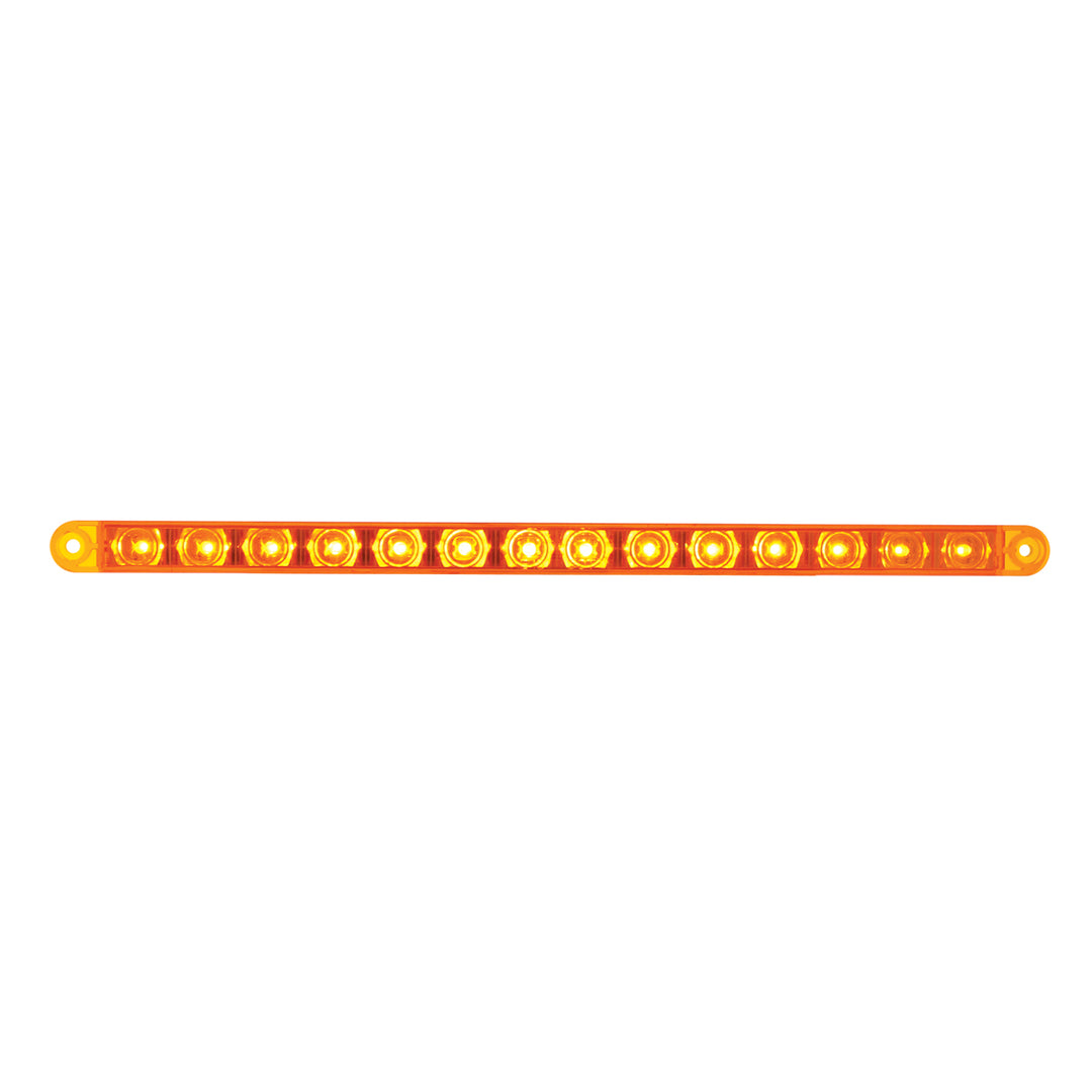 14 LED 12" Turn Signal Light Bar - Amber LED/Amber Lens (Bulk) - View 1