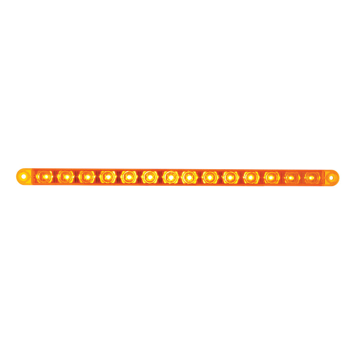 14 LED 12" Turn Signal Light Bar - Amber LED/Amber Lens (Bulk) - View 1