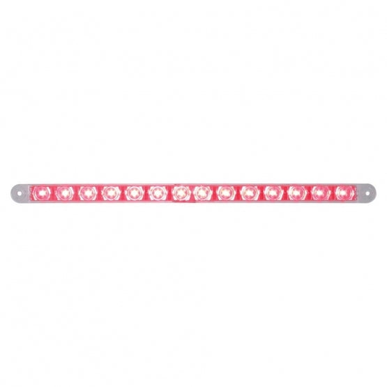 14 LED 12" Light Bar (Stop, Turn &amp; Tail) - Red LED/Clear Lens - View 1