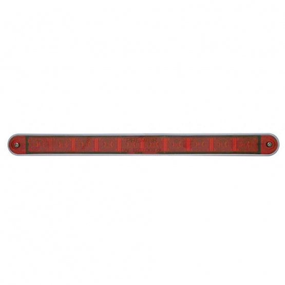 10 LED 9" Light Bar With Bezel (Stop, Turn & Tail) - Red LED/Red Lens - View 2