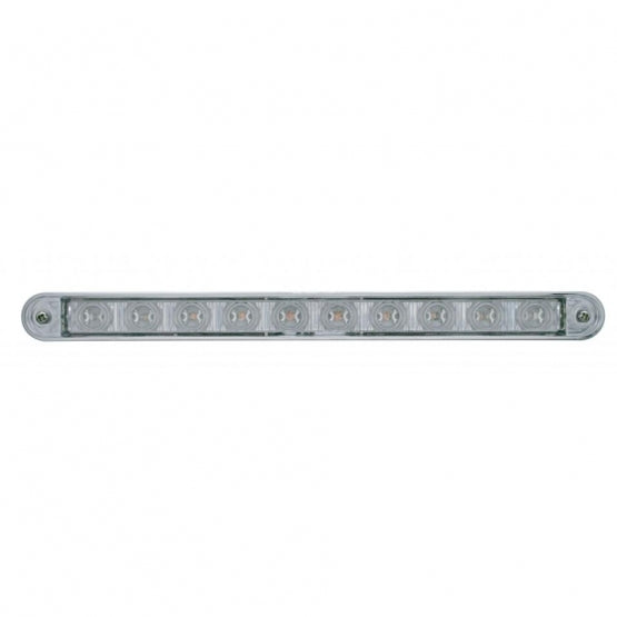 10 LED 9" Light Bar With Bezel (Stop, Turn &amp; Tail) - Red LED/Clear Lens - View 1