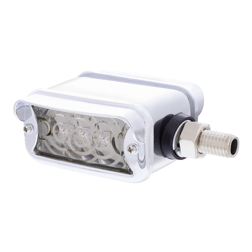 6 LED Single Function Double Face Light W/Visor - Horizontal Mount - Amber & Red LED/Clear Lens - View 2