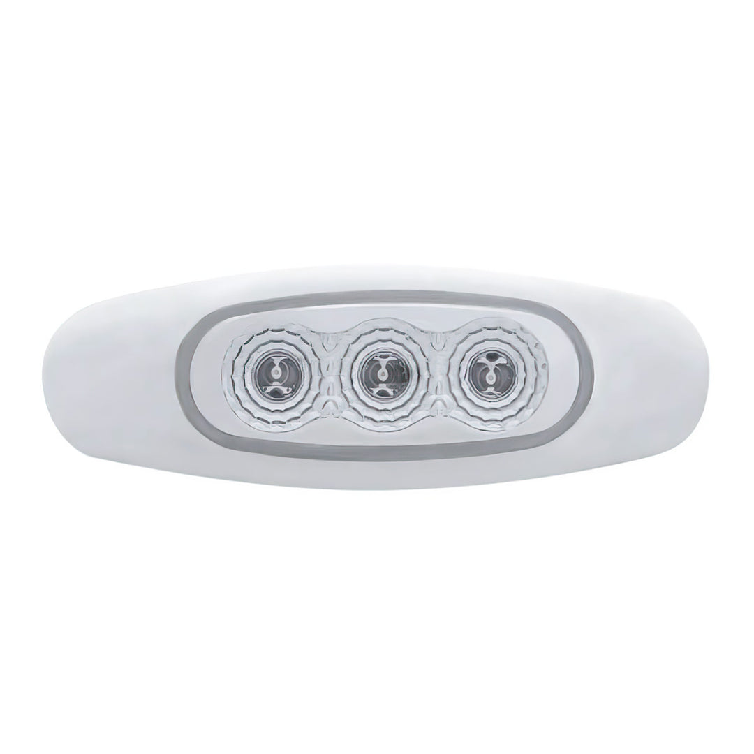 3 LED Reflector Light (Clearance/Marker) - Amber LED/Clear Lens (Bulk) - View 1