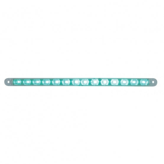 14 LED 12" Auxiliary Strip Light - Green LED/Clear Lens (Bulk) - View 1
