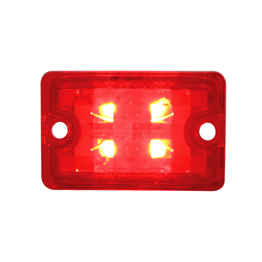 4 LED Small Rod Light Only - Red LED/Red Lens (Bulk) - View 1