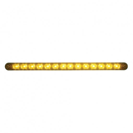 14 LED 12" Turn Signal Light Bar With Bezel - Amber LED/Amber Lens - View 1