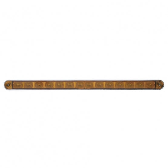 14 LED 12" Turn Signal Light Bar With Bezel - Amber LED/Amber Lens - View 2