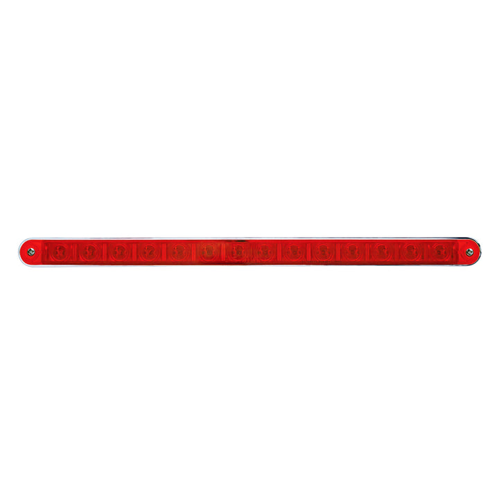 14 LED 12" Light Bar With Bezel (Stop, Turn &amp; Tail) - Red LED/Red Lens - View 2