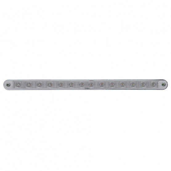 14 LED 12" Turn Signal Light Bar With Bezel - Amber LED/Clear Lens - View 1