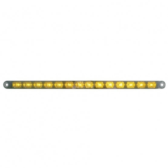 14 LED 12" Auxiliary strip Light - Amber LED/Chrome Lens (Bulk) - View 1
