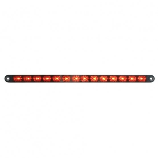 14 LED 12" Auxiliary strip Light - Red LED/Chrome Lens (Bulk) - View 1