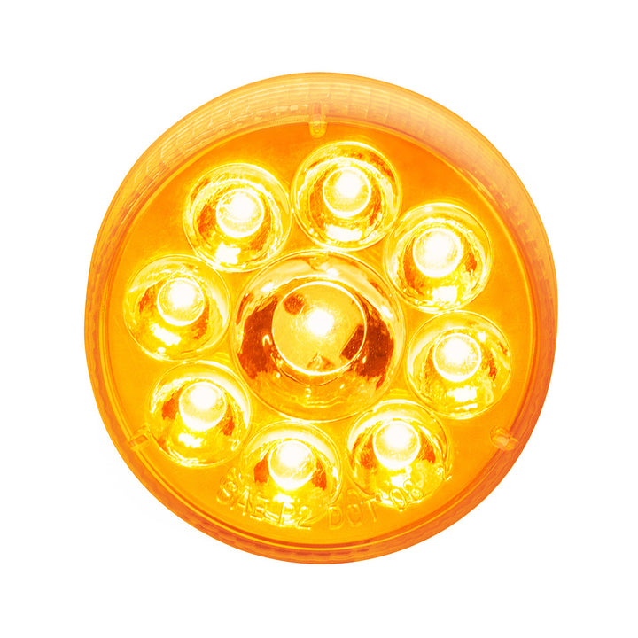 9 LED 2.5" Round Pure Reflector Light Kit (Clearance/Marker) - Amber LED/Amber Lens - View 3