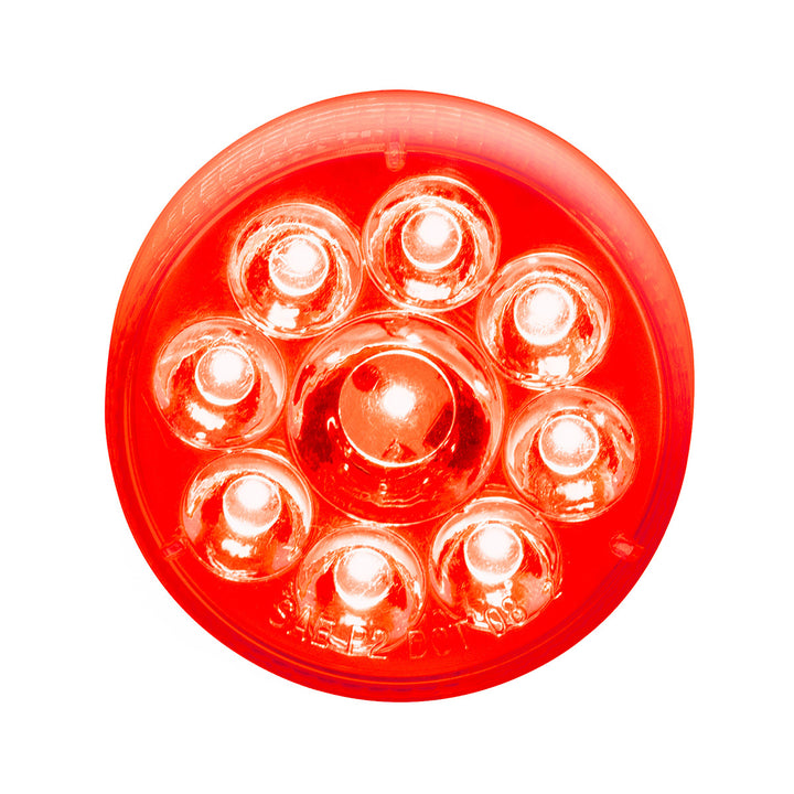 9 LED 2.5" Round Pure Reflector Light Kit (Clearance/Marker) - Red LED/Red Lens - View 2