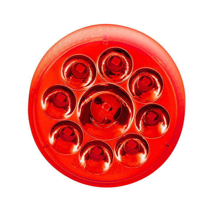 9 LED 2.5" Round Pure Reflector Light Kit (Clearance/Marker) - Red LED/Red Lens - View 3