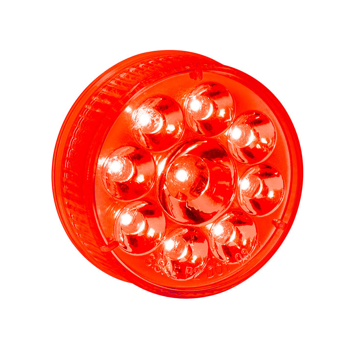 9 LED 2.5" Round Pure Reflector Light Kit (Clearance/Marker) - Red LED/Red Lens - View 4