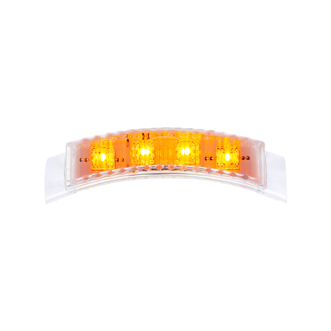 4 LED Dual Function Headlight Turn Signal Light - Amber LED/Clear Lens (Bulk) - View 1