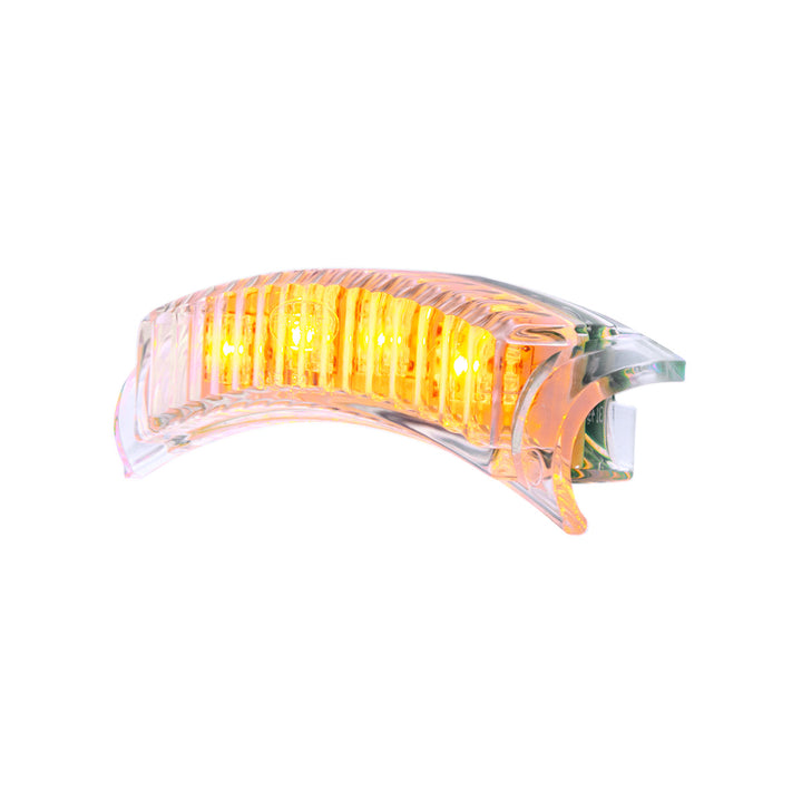 4 LED Dual Function Headlight Turn Signal Light - Amber LED/Clear Lens (Bulk) - View 3
