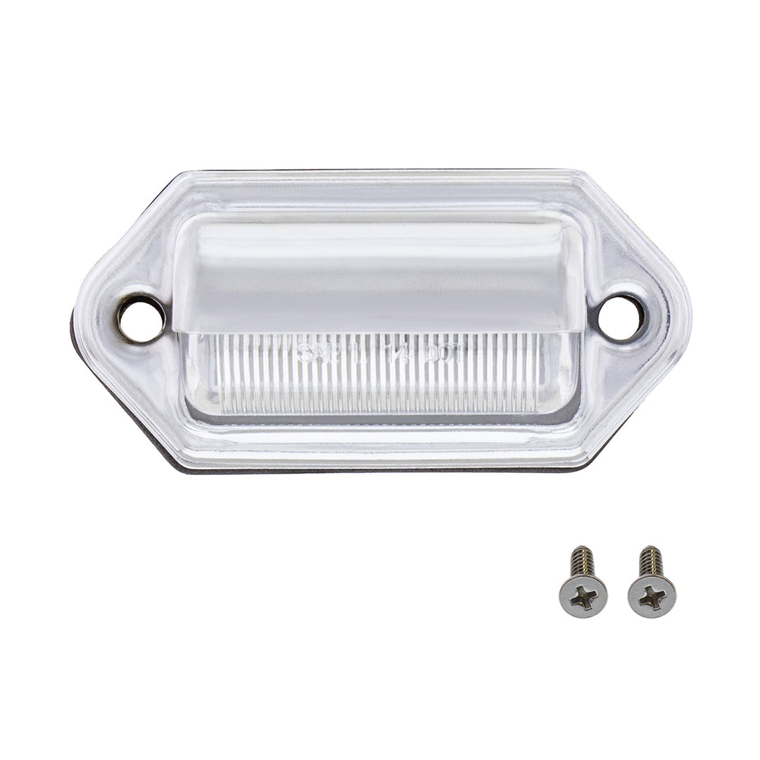 2 White LED Chrome License Plate Light/Utility Light - Competition Series - View 2