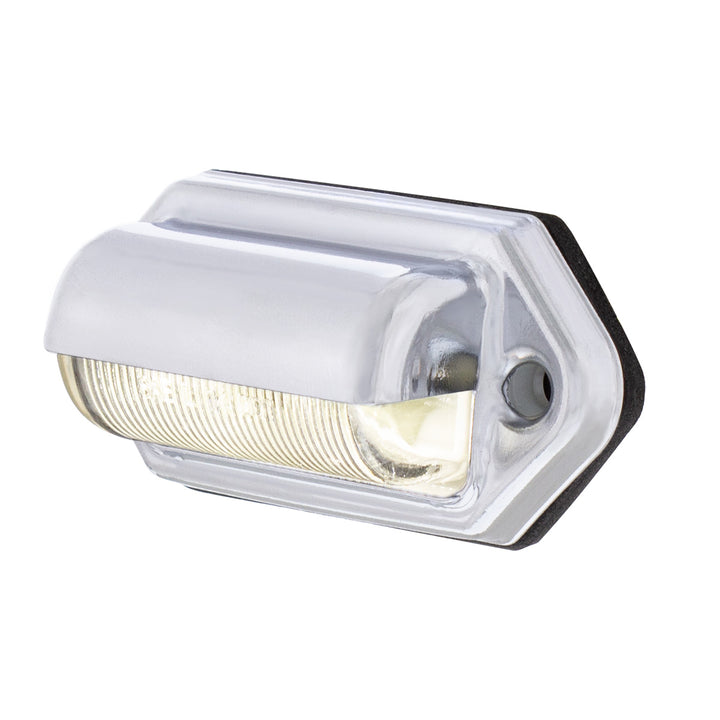 2 White LED Chrome License Plate Light/Utility Light - Competition Series - View 3