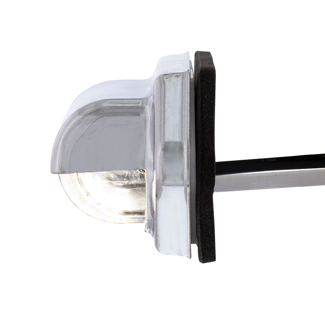 2 White LED Chrome License Plate Light/Utility Light - Competition Series - View 5