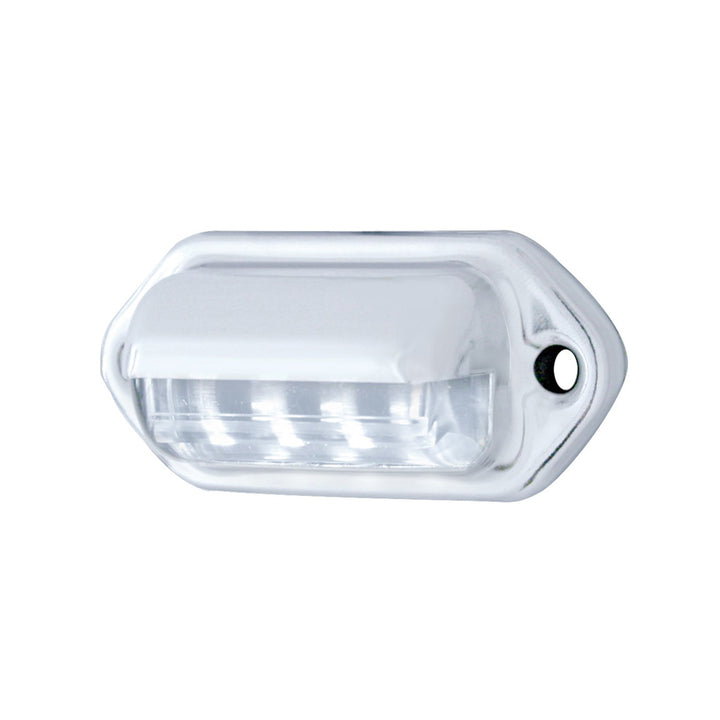 4 White LED Chrome License Plate Light/Utility Light - View 3