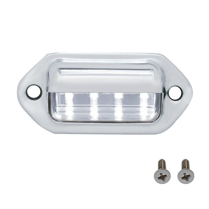 4 White LED Chrome License Plate Light/Utility Light (Bulk) - View 1