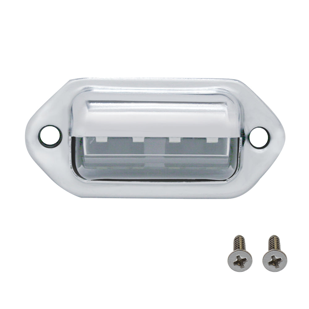 4 White LED Chrome License Plate Light/Utility Light (Bulk) - View 2