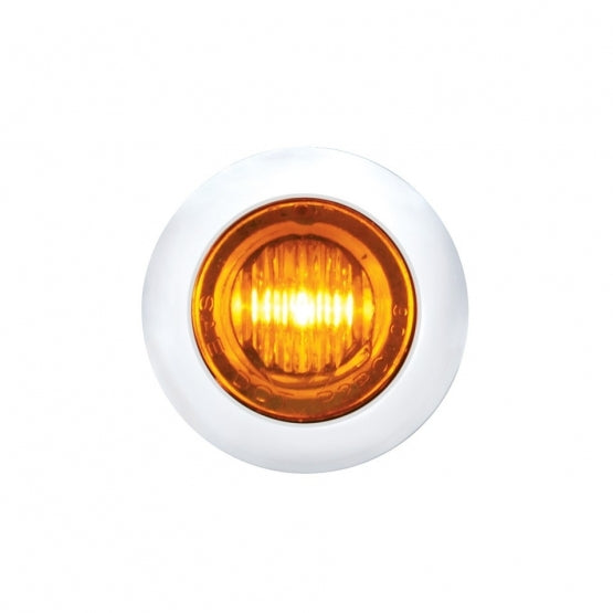 3 LED 3/4" Mini Light With Bezel (Clearance/Marker) - Amber LED/Amber Lens - View 1