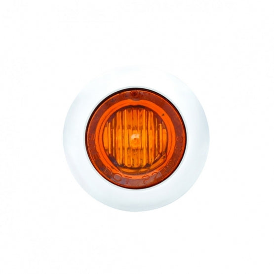 3 LED 3/4" Mini Light With Bezel (Clearance/Marker) - Amber LED/Amber Lens - View 2