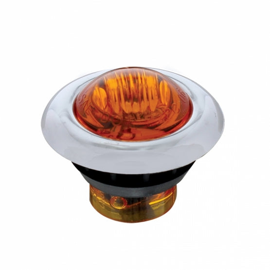 3 LED 3/4" Mini Light With Bezel (Clearance/Marker) - Amber LED/Amber Lens - View 3