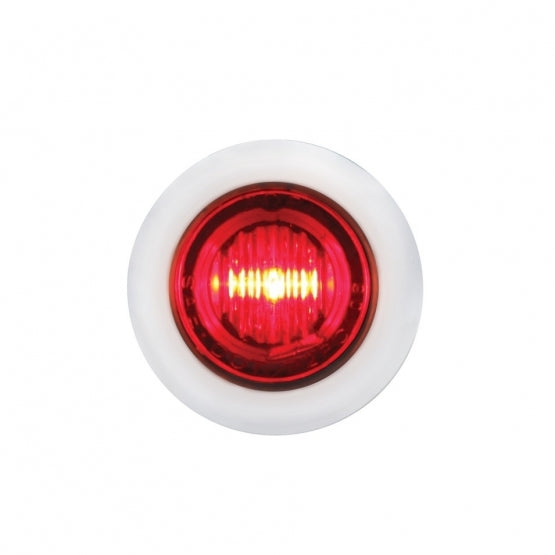 3 LED 3/4" Mini Light With Bezel (Clearance/Marker) - Red LED/Red Lens - View 1