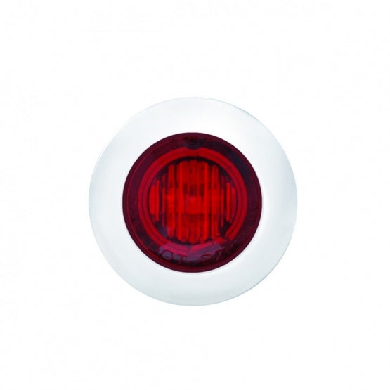 3 LED 3/4" Mini Light With Bezel (Clearance/Marker) - Red LED/Red Lens - View 2