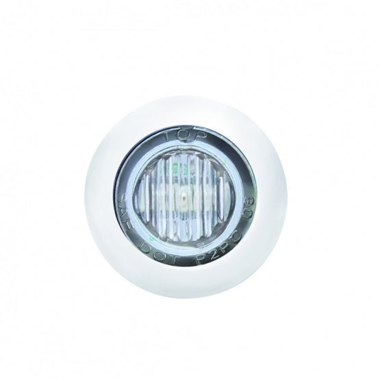 3 LED 3/4" Mini Light With Bezel (Clearance/Marker) - Amber LED/Clear Lens - View 2