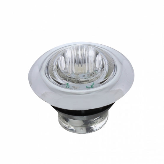 3 LED 3/4" Mini Light With Bezel (Clearance/Marker) - Amber LED/Clear Lens - View 3