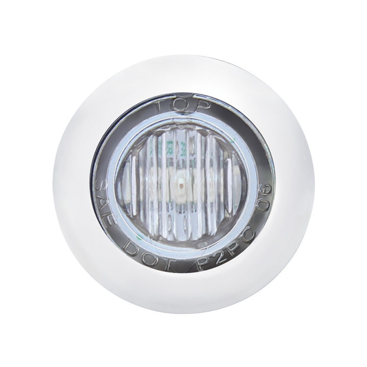 3 LED 3/4" Mini Light With Bezel (Clearance/Marker) - Red LED/Clear Lens - View 2