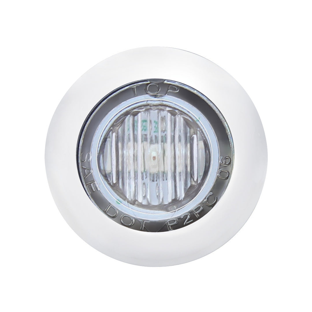 3 LED 3/4" Mini Light With Bezel (Clearance/Marker) - Blue LED/Clear Lens - View 2