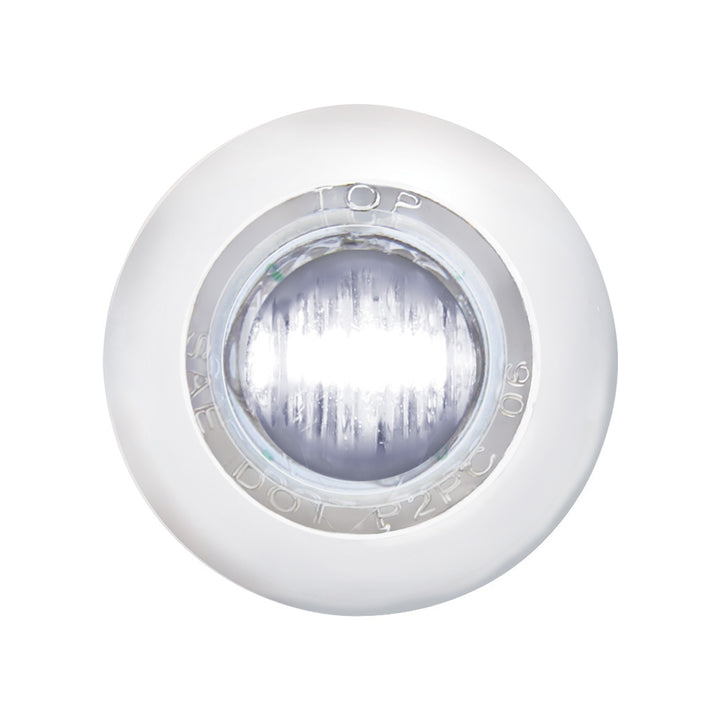 3 LED 3/4" Mini Light With Bezel (Clearance/Marker) - White LED/Clear Lens - View 1