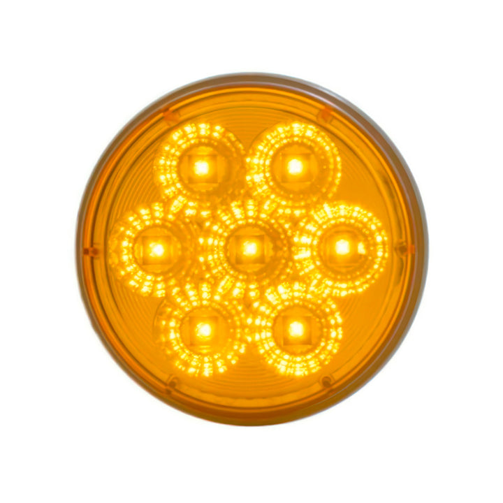 7 LED 4" Reflector Turn Signal Light - Amber LED/Amber Lens - View 1