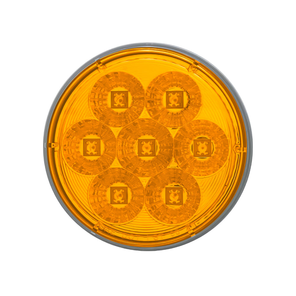 7 LED 4" Reflector Turn Signal Light - Amber LED/Amber Lens - View 2