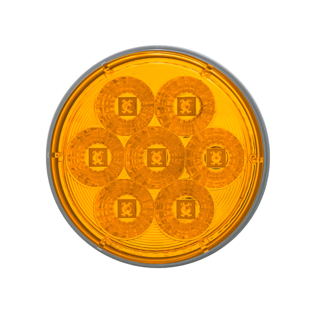 7 LED 4" Reflector Turn Signal Light - Amber LED/Amber Lens - View 2
