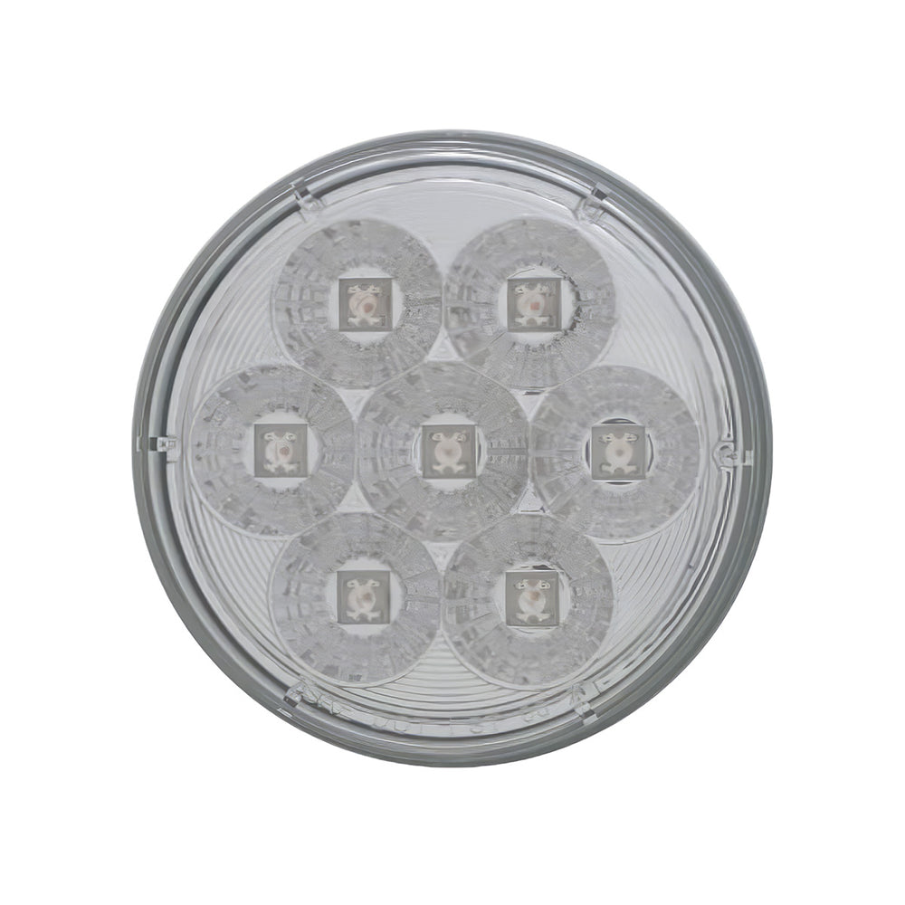7 LED 4" Reflector Turn Signal Light - Amber LED/Clear Lens - View 2