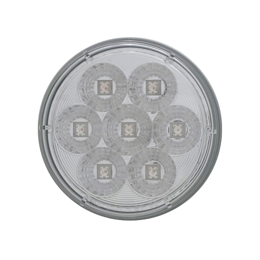 7 LED 4" Reflector Turn Signal Light - Amber LED/Clear Lens - View 2