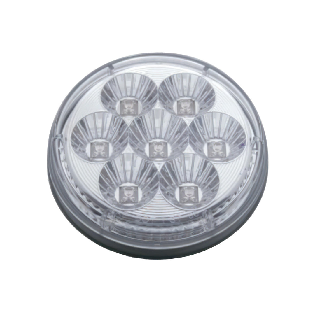 7 LED 4" Reflector Turn Signal Light - Amber LED/Clear Lens - View 3