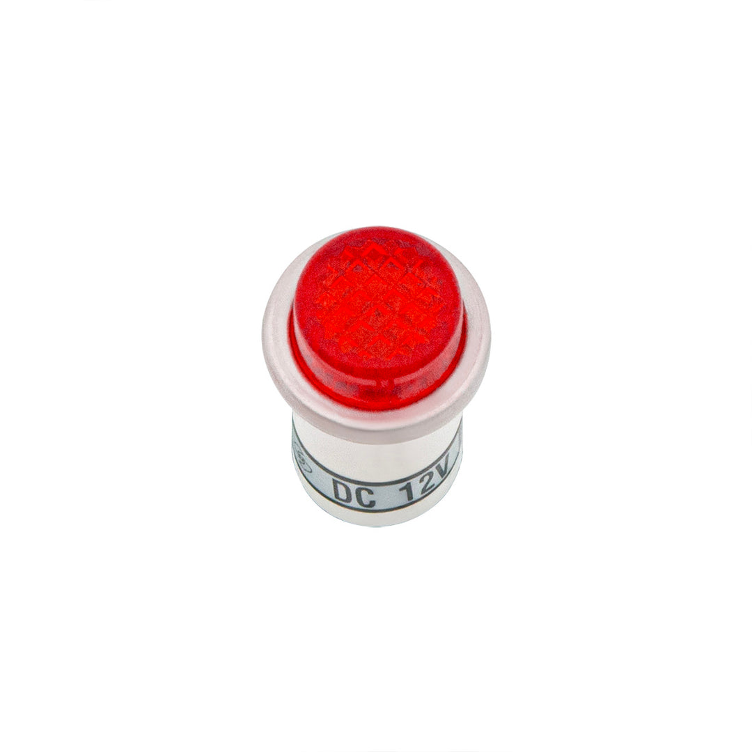 16 Amp 12V Red Warning Light w/ 1/2" Panel Mount and Leads 1 Pc. - View 3