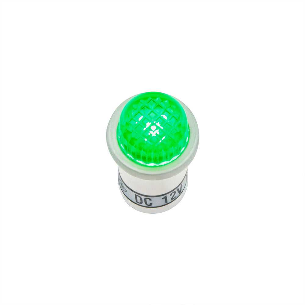 16 Amp 12V Green Warning Light w/ 1/2" Panel Mount and Leads, 1 Pc. - View 2