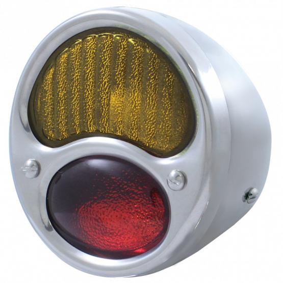 6V Tail Light Assembly With Stainless Steel Housing For 1928-31 Ford Model A - R/H - View 1