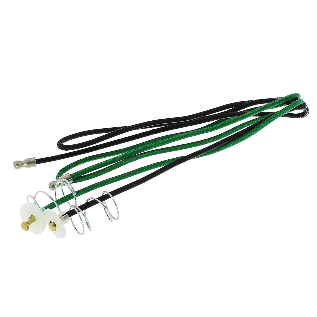 Black &amp; Green Cloth Pigtail For Single Contact Sockets - View 1