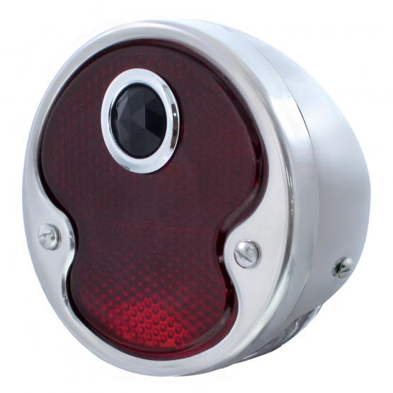 Tail Light Assembly With SS Housing &amp; Blue Dot Lens For Ford Car (1932) &amp; Truck (1932-1942)- L/H - View 1